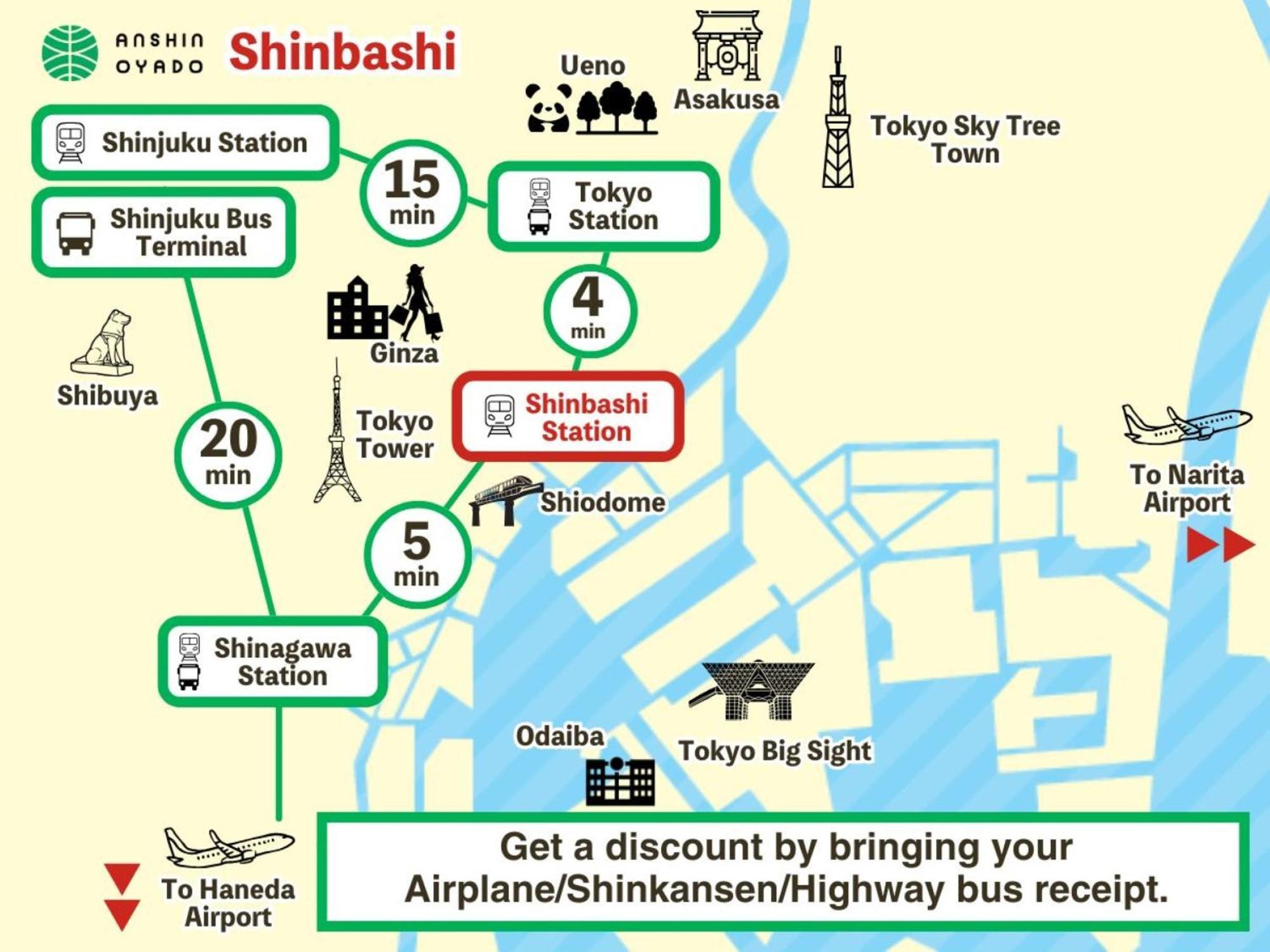 Anshin Oyado Shinbashi Ekimaeten Tokyo Dış mekan fotoğraf